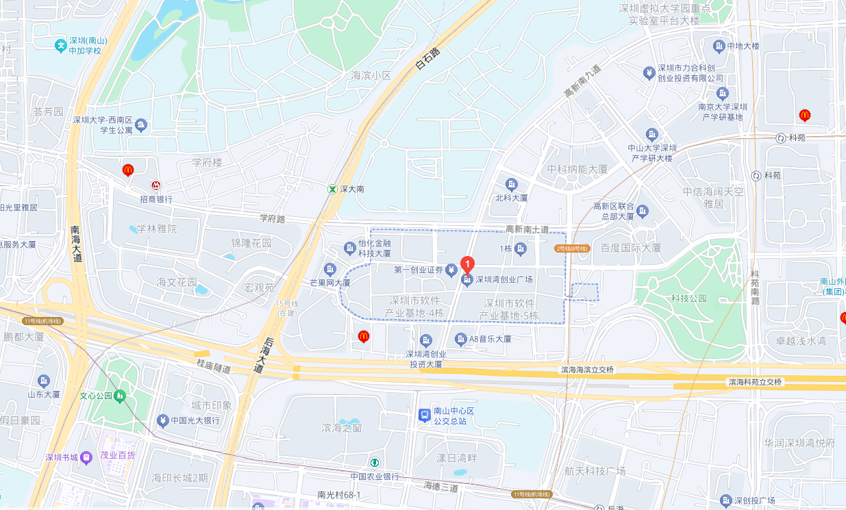深圳市软件产业基地地理位置图